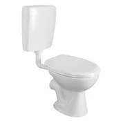 Creavit Keramični WC kombi, zadnji odpad, dvojtlačítko, bel, 4,5/6l, standardno splakovanje