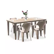 Garnitura vrtnega pohištva Fuante 4+1 v barvi cappuccino