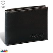 Princ Leather Muški novcanik Fold, Kožni, Crni