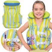 Disney DISNEY Stitch Napihljiva plavalna jopica za otroke, plavalni pas za učenje plavanja 3-6 let 51x46cm