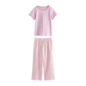 Next Pižama kremna/roza/rosé