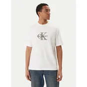 Calvin Klein Jeans Majica Monologo Graphic LV04RE815G Bela Regular Fit