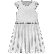 Guess Elegantna obleka K6RK22 WK040 Bela Regular Fit