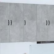 vidaXL Stenska kuhinjska omarica Betonsko siva 40 x 31 x 100 cm