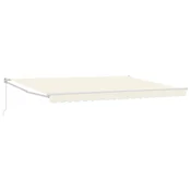Vidaxl Vlečna tenda Krem 4 x 2 m 100% poliester in aluminij
