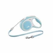 Flexi povodec New Comfort M do 20kg vrvica - 5 m svetlo moder - Pasji povodci - Roza