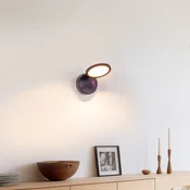 Lindby LED reflektor Manel, črna barva, železo, višina 18 cm - Dnevna soba/jedilnica - Sodobni - črna, bela - Kovina