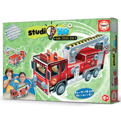 Puzzle prevozna sredstva Firemens Truck 3D Studio Educa s plastičnimi vijaki od 5 leta