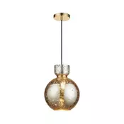 Endon 111336 - Luster na sajli 1xE27/10W/230V zlatna/dimljena crna