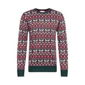 Lindbergh Pulover Christmas temno zelena/rdeča/bela