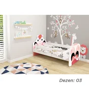 Deciji krevet ACMA VII ANIMALS 140x70 dusek 7 cm3