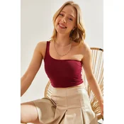 Bianco Lucci Womens One Shoulder Strap Crop Athlete