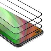 Cadorabo CADORABO Oppo A92s - Zaščitna folija v transparentno s čarno - 3-pack Kaljeno steklo za zaščito zaslona s trdoto 9H in 3D dotikom, (20547976)