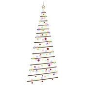 Vidaxl Viseče božično drevo s kroglicami 210 cm 130 LED Večbarvno