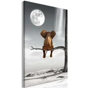 Slika - Elephant and Moon (1 Part) Vertical 80x120