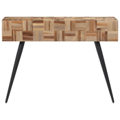 MAISON CHIC konzolna miza - miza ob steni 110x34x80 cm trdna predelana tikovina, (21786610)