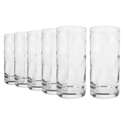 Set of 6 long drinks glasses, crystalline glass, 380 ml, Romance - K