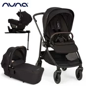 nuna otroški voziček 4v1 swiv™ + lytl™ + pipa™ next caviar + isofix baza next