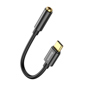 Baseus L54 adapter za slušalice USB-C na 3,5 mm audio priključak DAC 24 bit 48 KHz (CATL54-01): crni