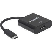 Manhattan Adapter SuperSpeed+, USB-C, 3.2 na DisplayPort, Crni
