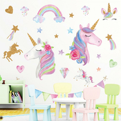 Stenska nalepka / tapeta Einhorn KP16421