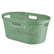 Basket Curver INFINITY RECYCLED 40L, zelena, 59x39x27 cm, za perilo, perilo