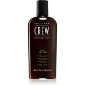 American Crew Hair & Body 3-IN-1 Tea Tree šampon, regenerator i gel za tuširanje 3 u 1 za muškarce 250 ml