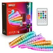 BRILONER COB LED trak 5m, zatemnitev, RGBIC, topla bela