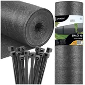 springos Senca mreža 62%, dimenzije 1,5 x 25 m, zaščita za ograjo, teža 65 g/m2, 100 kosov, barva antracit., (5000218209)