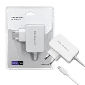 Qoltec AC adapter 65W | 5–20,3 V | 2–3,25 A | USB tip C | PD | Prenosnik | Pametni telefon | Bela