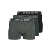 Jack & Jones Junior Spodnjice JACBLACK FRIDAY antracit/temno zelena/črna/bela