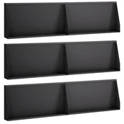 vidaXL Zadrževanje stene 6 kos 80 x 12 x 30 cm Jeklo Črna