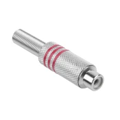 CABLETECH RCA konektor uticnica, metalna 3 prstena crvena GNI0071B