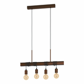 EGLO Viseca lampa TOWNSHEND 4 4xE27 70 cm antik smeda 43523