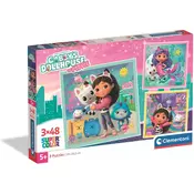Gabina hišica za punčke, 3 x 48-delne Super Color sestavljanke - Clementoni