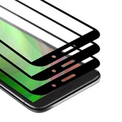 Cadorabo CADORABO Honor 9S/Huawei Y5P - Zaščitna folija v transparentno s čarno - 3-pack Kaljeno steklo za zaščito zaslona s trdoto 9H in 3D dotikom, (20553151)