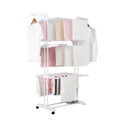 Northix Herzberg HG-8034WHT: Premično stojalo za oblačila - belo