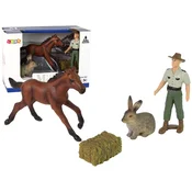 Set figuric živali Konj Zajec Kmet