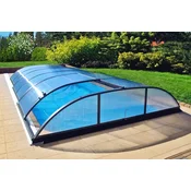 Bazenska streha Azure Flat 3.75x7.62m leva vrata – 8mm dvostenski polikarbonat