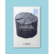 The Saem Tkivna maska za obraz Natural Charcoal Mask Sheet - 21 ml / 1 kos