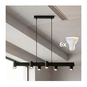 Brilagi - LED RGBW zatemnljiv viseči lestenec na kablu SELE 6xGU10/6,5W/230V črna