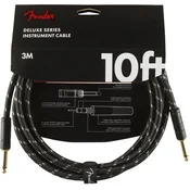Fender Deluxe Series Black 3 m Ravni - Ravni Instrument kabel (Kao novo)