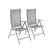 Songmics Vrtni stoli Set 2 kosa 56x70x106 cm Črni
