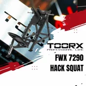 TOORX FWX 7290 Hack Squat | Profesionalna naprava za počep s hrbtno podporo (trening kvadricepsov, gluteusa in zadnjih stegenskih mišic) | PO NAROČILU (dobava 7 do 14 dni))