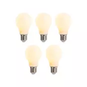 Set 5 E27 zatemnljivih LED žarnic A60 mat 5W 380lm