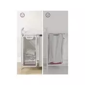 VASAGLE košara za perilo s 3 predelki, bela, BLH301W01