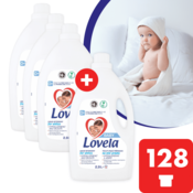 Lovela Baby tekoči detergent, 11,6 L/128 odmerkov pranj, belo perilo