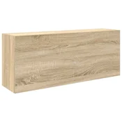 Vidaxl Kopalniška stenska omarica sonoma hrast 100x25x40 cm inž. les