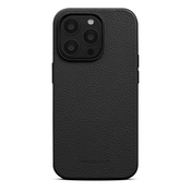 Woolnut usnjeni ovitek za iPhone 14 Pro Max - črna