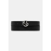 Usnjen dvostranski pas Karl Lagerfeld Jeans